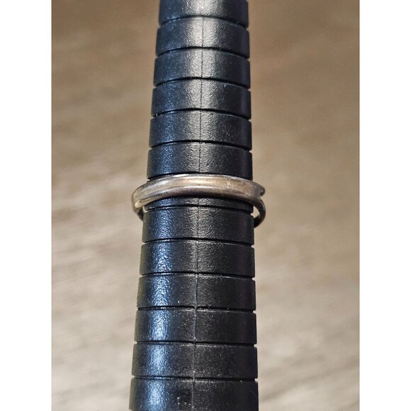 Swirling Vintage Zuni Turquoise Coral Sterling Silver Native American Ring Sz 7 - Picture 3 of 5